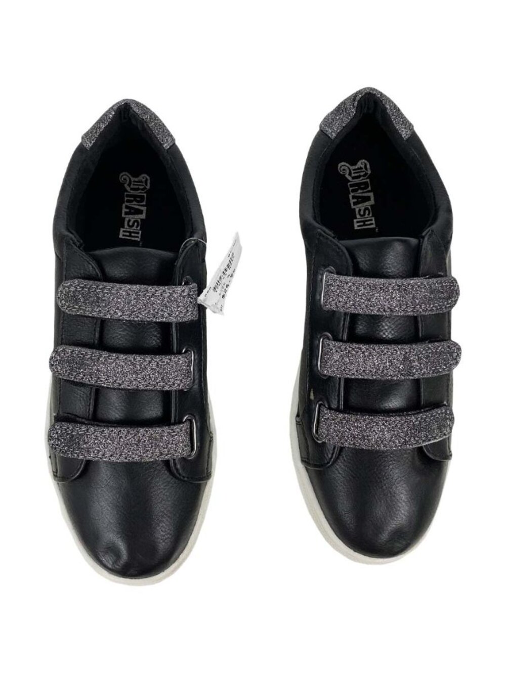 Brash Girls Polly Black Fashion Strap Sneakers Size 4
